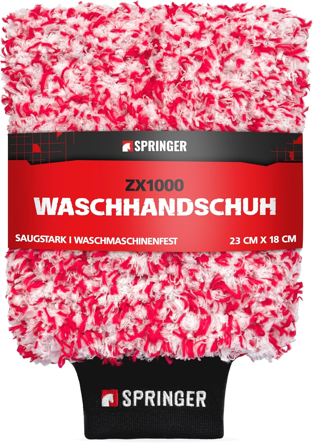 Detalle de SPRINGER ZX1000 Autowaschhandschuh – 100% kratzfrei, Mikrofaser für sanfte Fahrzeugreinigung