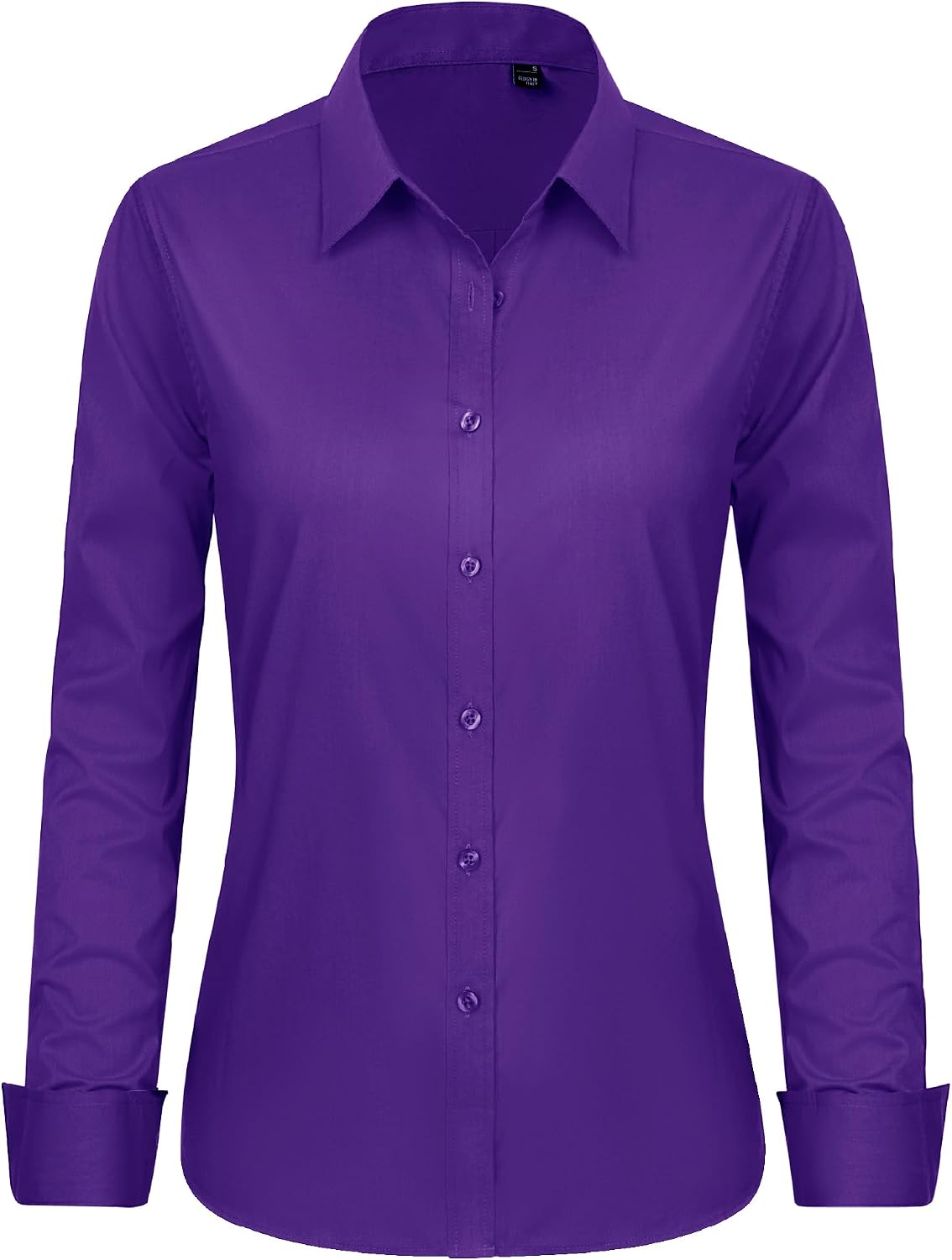Detalle de J.VER Damen-Bluse aus Baumwolle (95% Baumwolle/5% Elasthan), bügelfrei, Langarm – Business & Freizeit