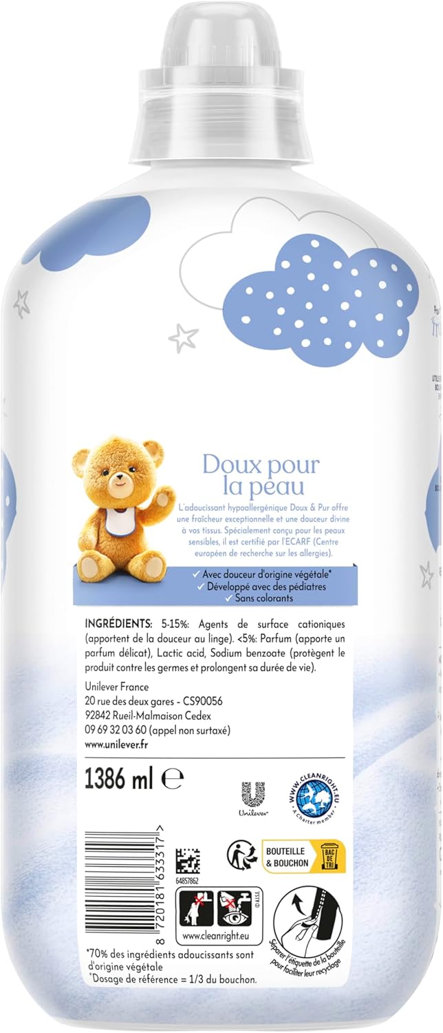 Thumbnail 2 de Cajoline Doux & Pur adoucissant linge 1,386 L