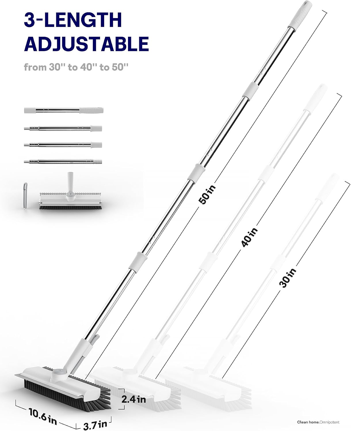 Detalle de HelpX Floor Scrub Brush with Stainless Steel Handle