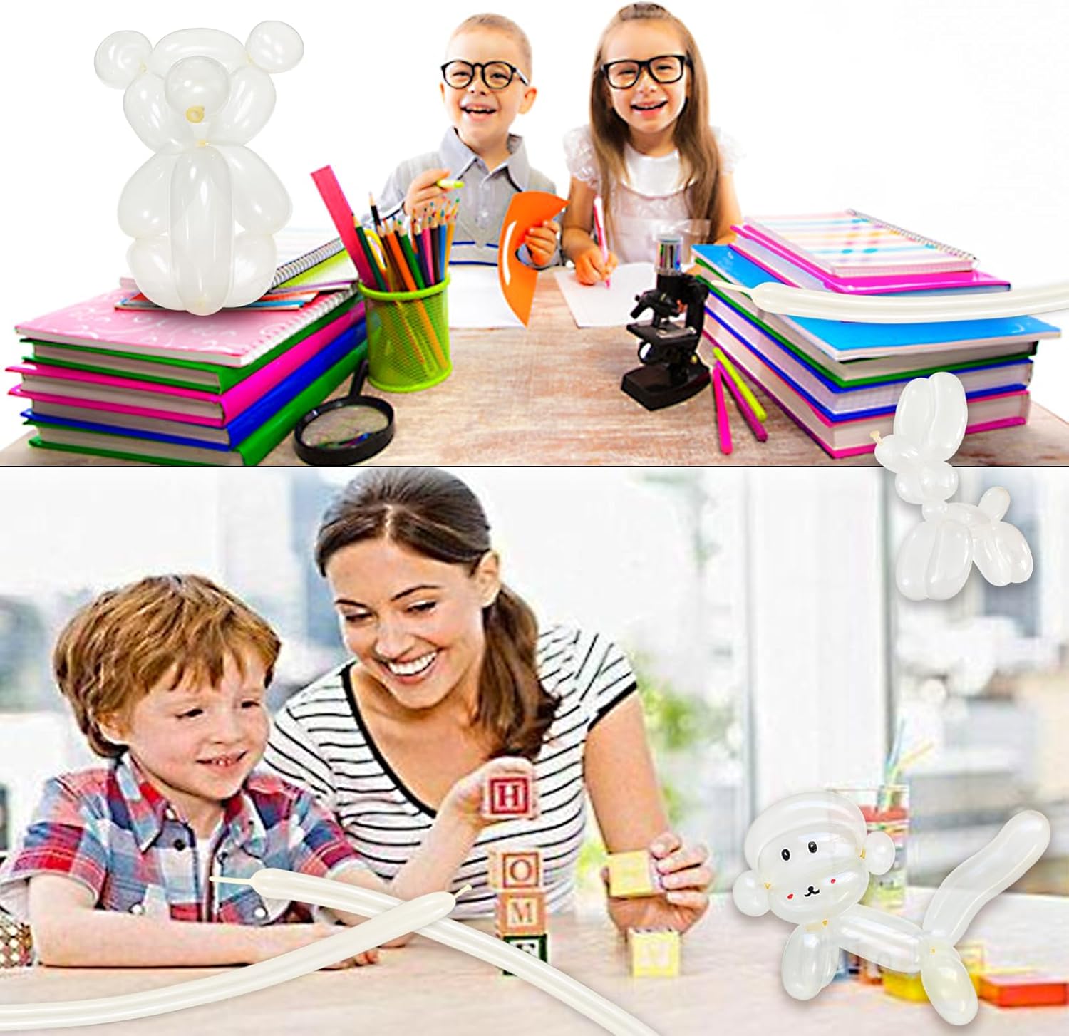 Thumbnail 5 de LXZFCRG 260 Clear Skinny Balloons 🎈