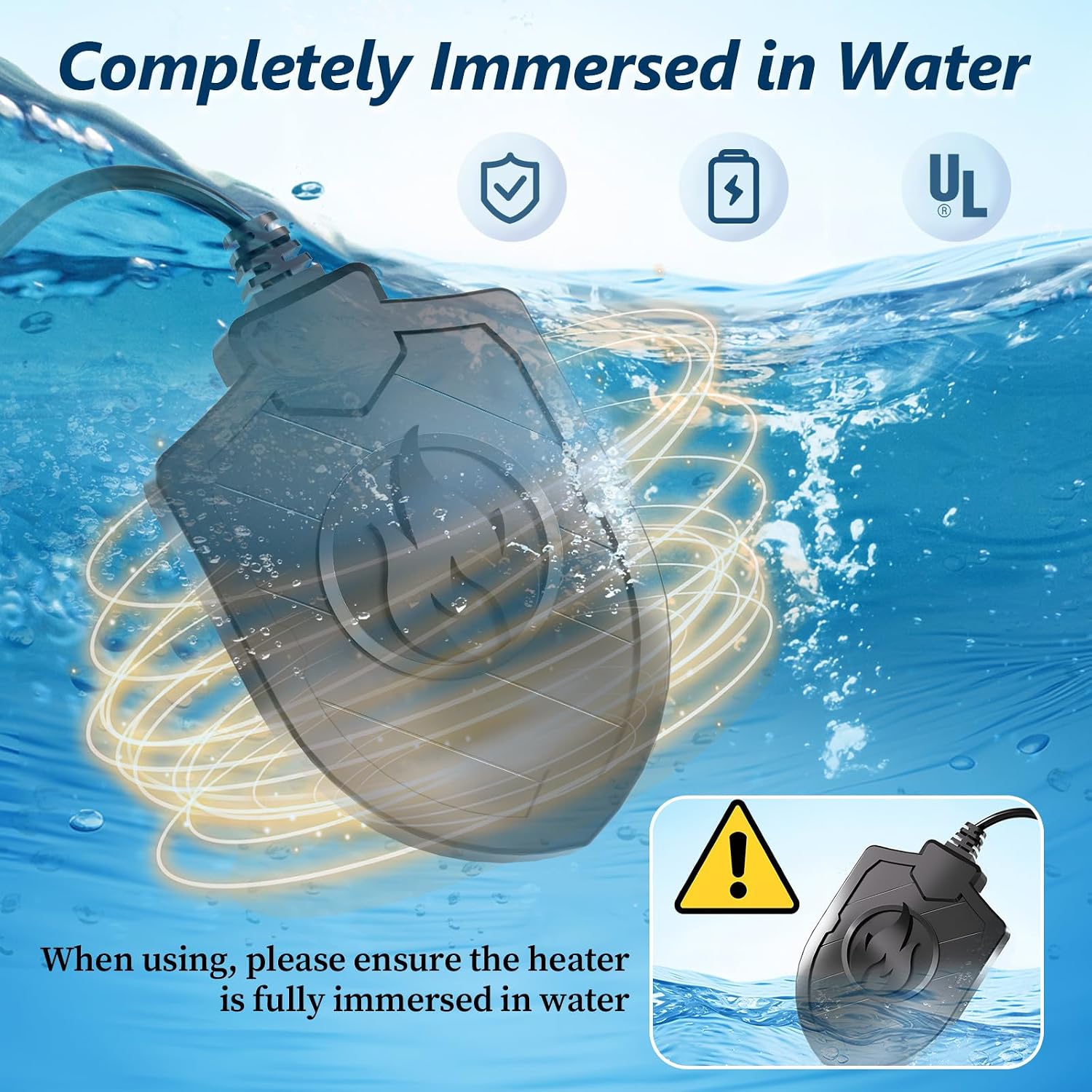 Thumbnail 6 de Webuys Bird Bath Heater-729 100W Heated Bird Bath Deicer, Black