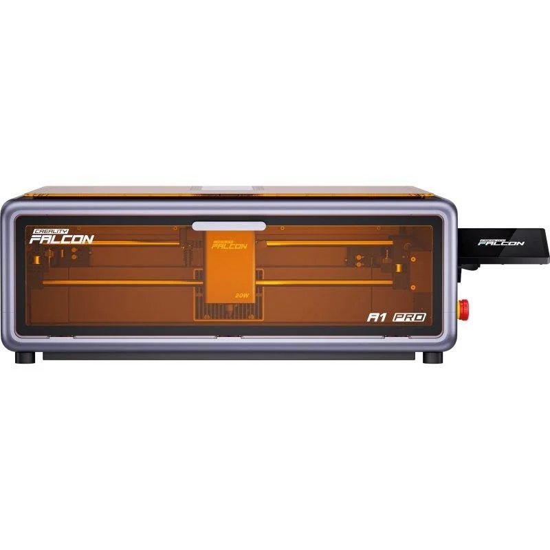 Detalle de Cortadora láser Creality Falcon A1 Pro 20 W: precisión, velocidad y enfoque automático IA