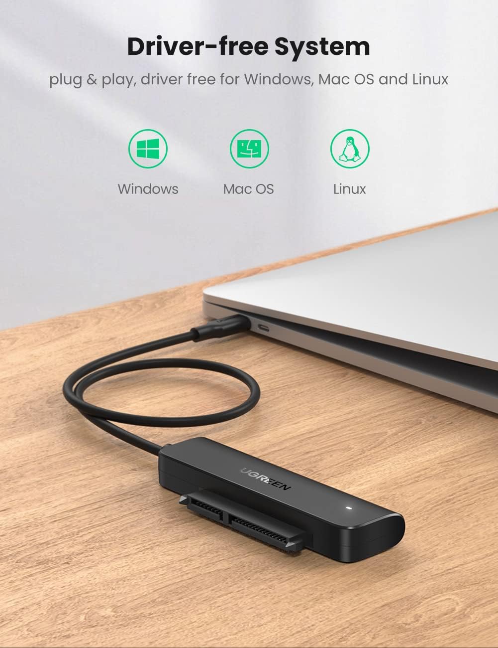Thumbnail 3 de UGREEN 70610 SATA to USB-C Adapter Cable with UASP, 5Gbps