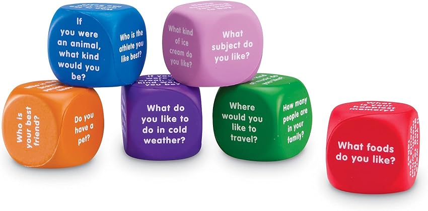 Detalle 2 de Learning Resources Dados para Conversaciones 6 dados 🎲