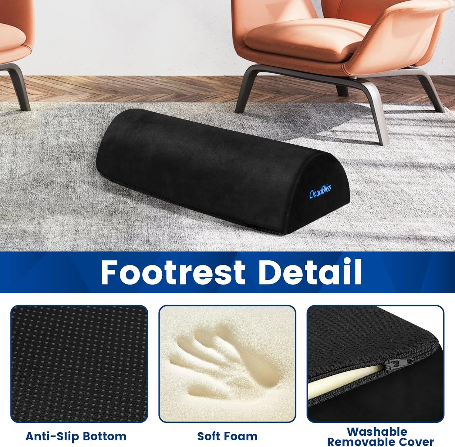 Thumbnail 2 de Under-Desk Footrest, Soft Foam