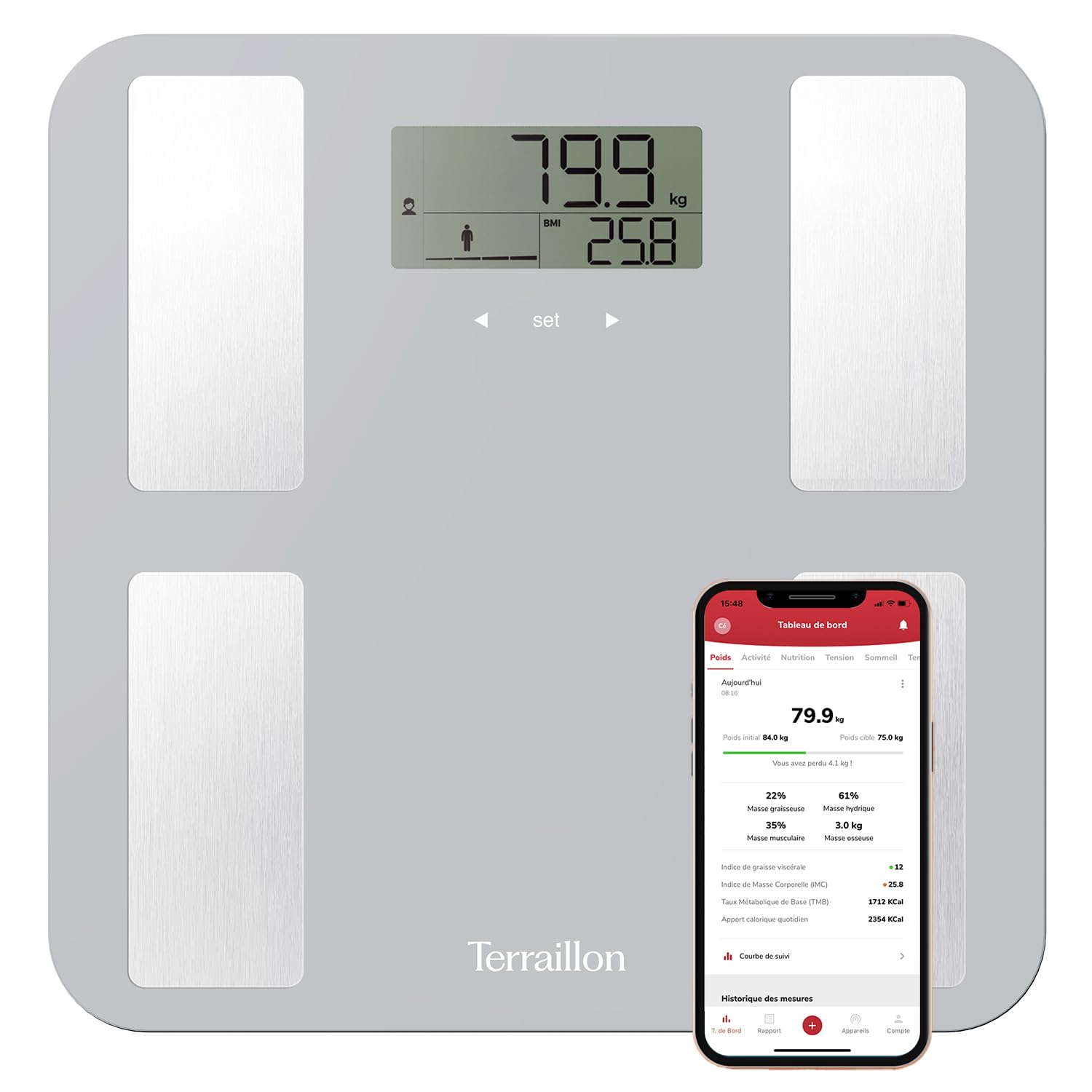 Thumbnail 6 de TERRAILLON WEIGHT CONNECT balance connectée 180 kg ⚖