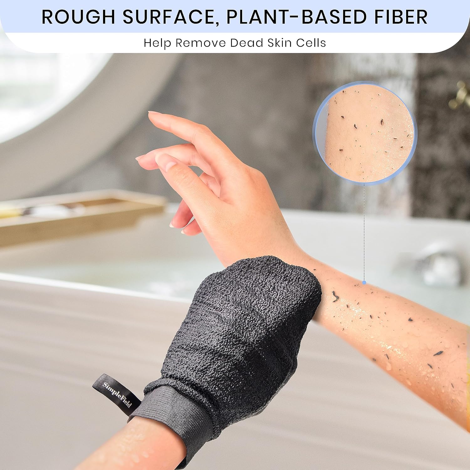 Detalle 2 de SimpleField Korean Exfoliating Mitt 2-pack