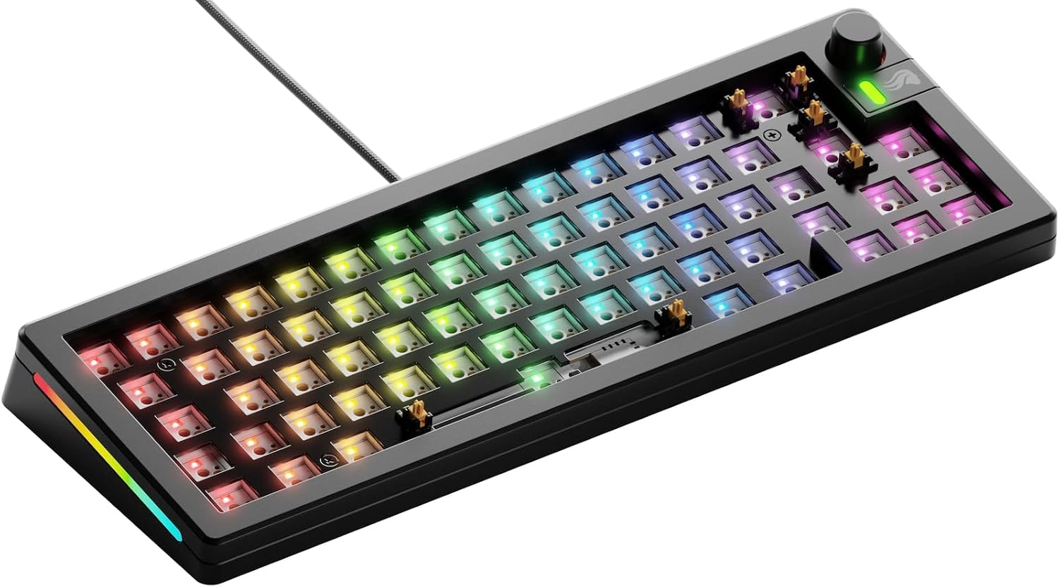 Detalle de GLORIOUS GMMK 2 Full Size (96%) Barebones Keyboard Frame, White, RGB