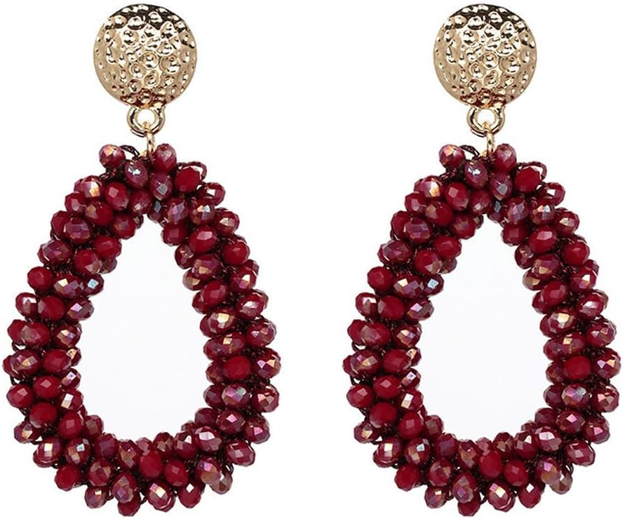 Thumbnail 6 de Bohemian Ohrringehängend für Damen – Tropfenförmiger Kristallhänger, Edelstahl, modischer Schmuck