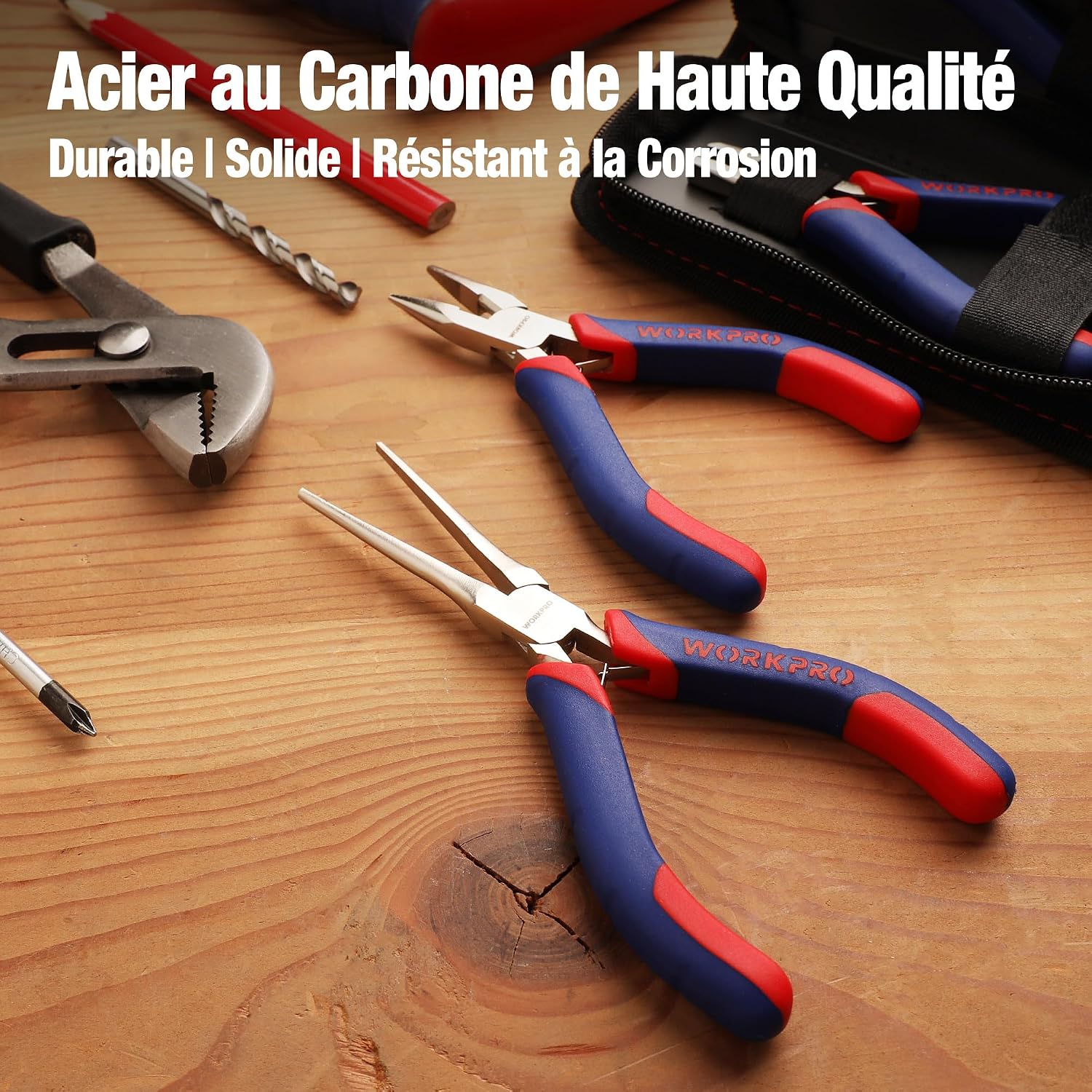 Detalle 2 de WORKPRO Jeu de mini pinces 5 pièces 🛠