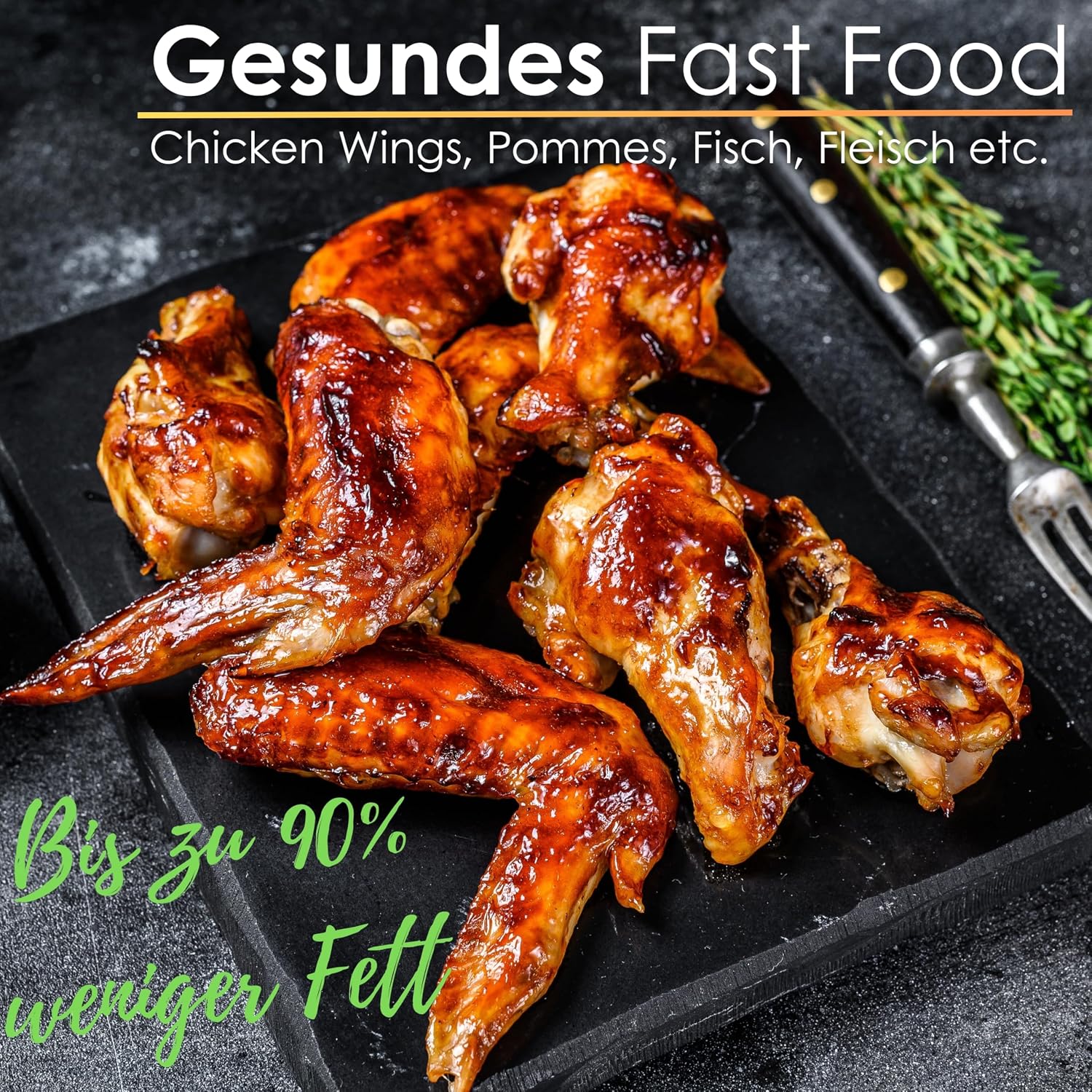 Thumbnail 6 de Heißluftfritteuse mit Sichtfenster – 8 Liter, 4-in-1, 60-Minuten-Timer, 60–200°C