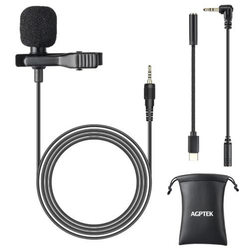 Thumbnail 7 de AGPTEK Lavalier Mikrofon, 2 m Mini Omnidirectional Kondensator – kompatibel mit Smartphone, PC und DSLR