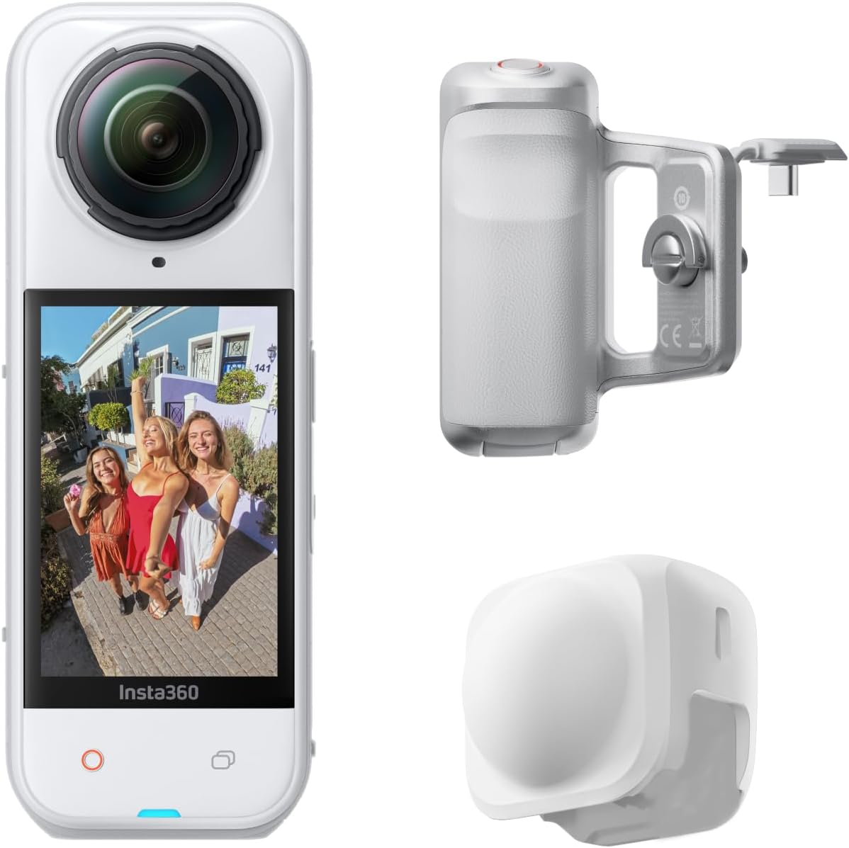 Detalle de Insta360 X5 Pack Grip Photo Blanc satinée