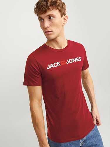 Detalle 2 de JACK & JONES T-Shirt Logo Jjecorp Homme - Rouge, XL