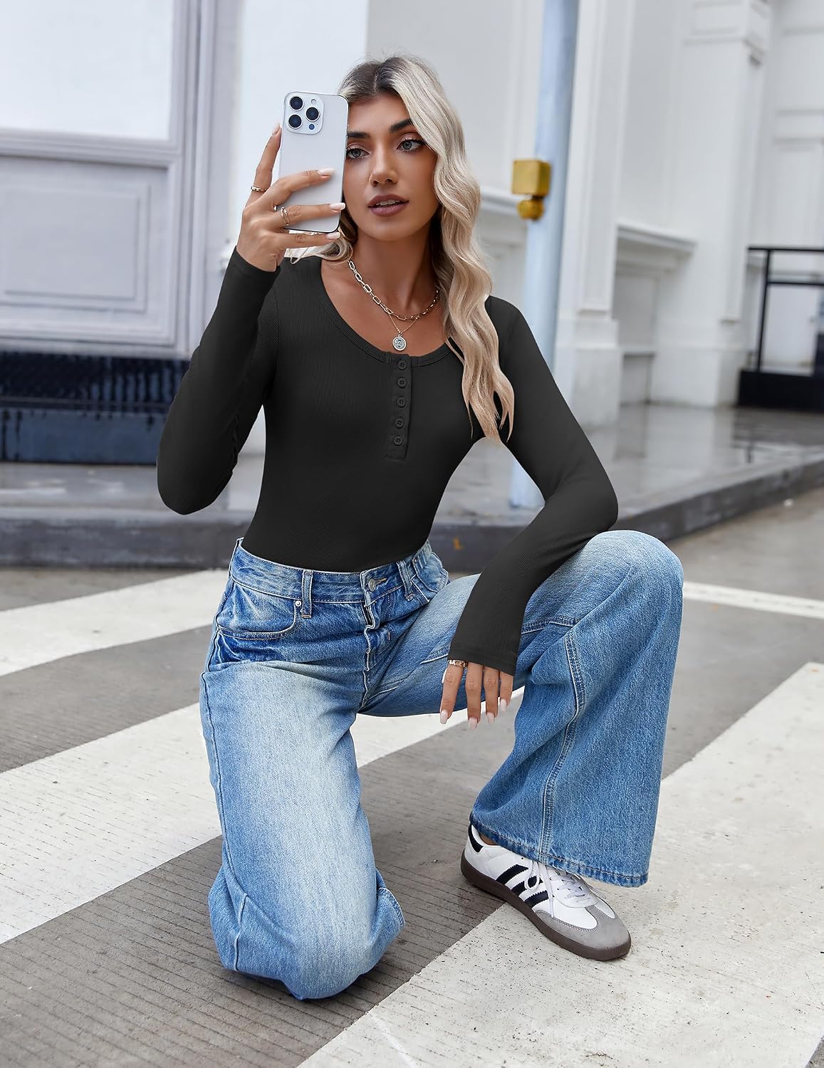 Thumbnail 4 de Zeagoo Maglia a maniche lunghe slim fit