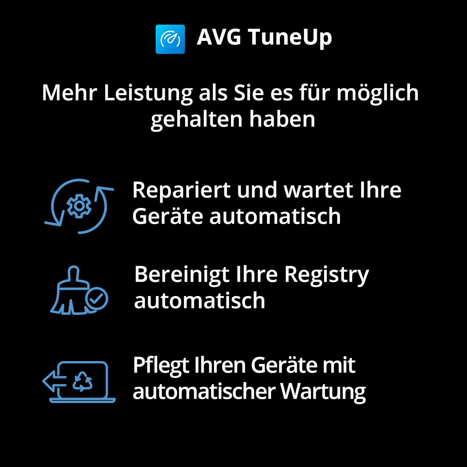 Detalle de AVG TuneUp 2026 für PC/Mac: Bereinigungstool für 10 Geräte, 1 Jahr (Aktivierungscode per E-Mail)