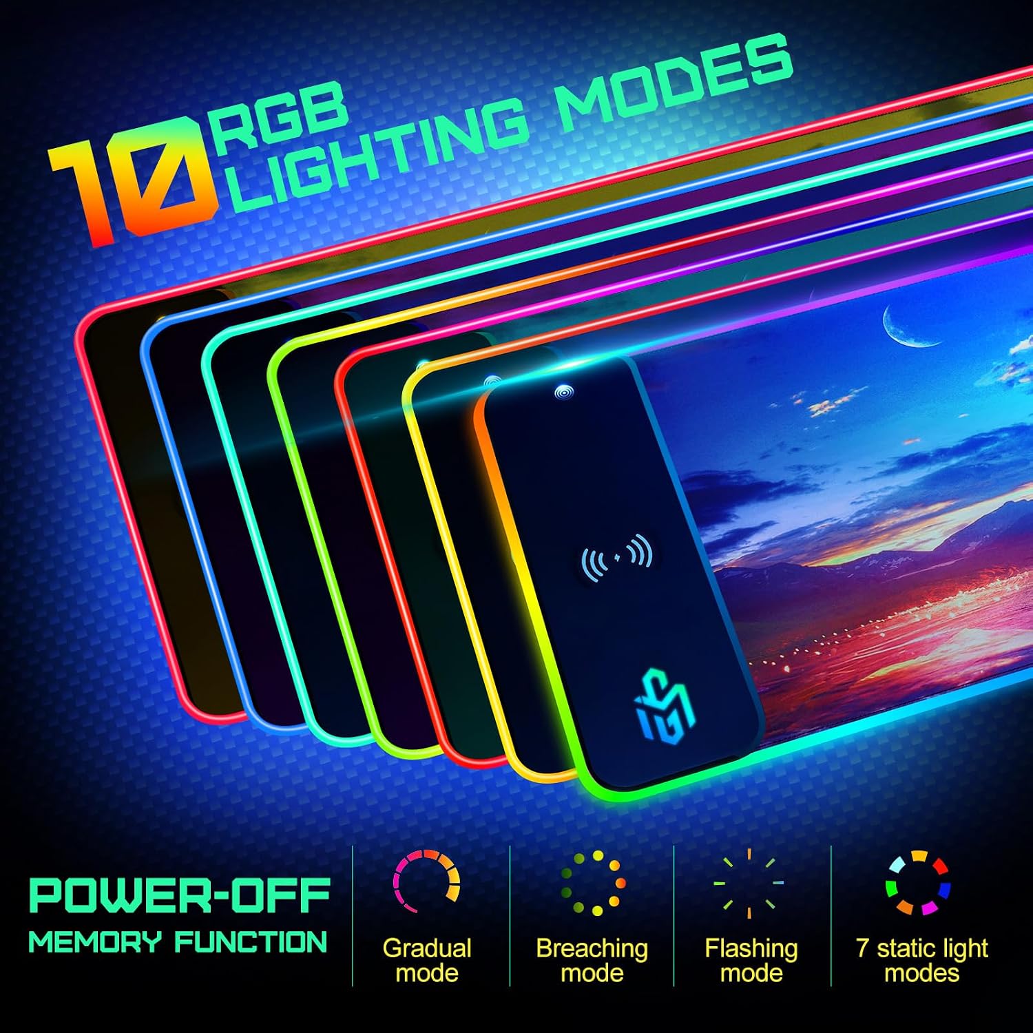Detalle 2 de GIM Wireless Charging RGB Mouse Pad