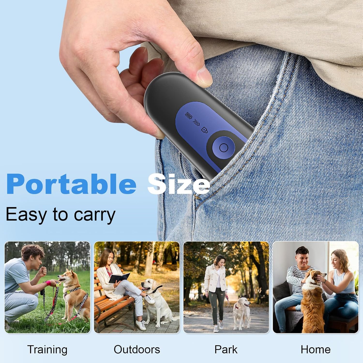 Thumbnail 1 de Holercoco Ultrasonic Anti Barking Device for Dogs – Dual Emitters, 50ft Range, 30 Days Battery