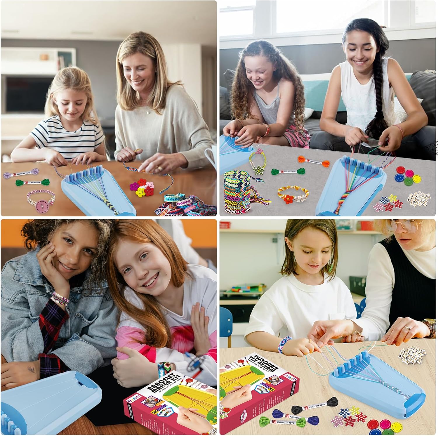 Thumbnail 2 de Friendship Bracelet Making Kit for Girls Ages 8-12 with 28 Pre-Cut Threads and Letter Beads