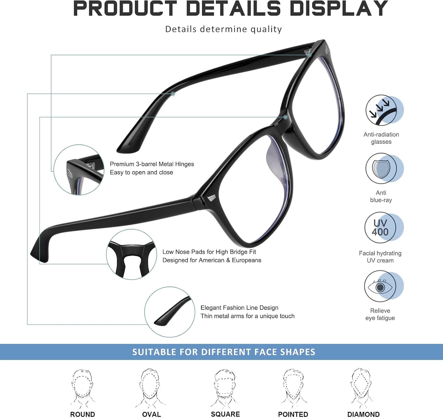 Detalle de AIMISUV Reading Glasses 5-Pack