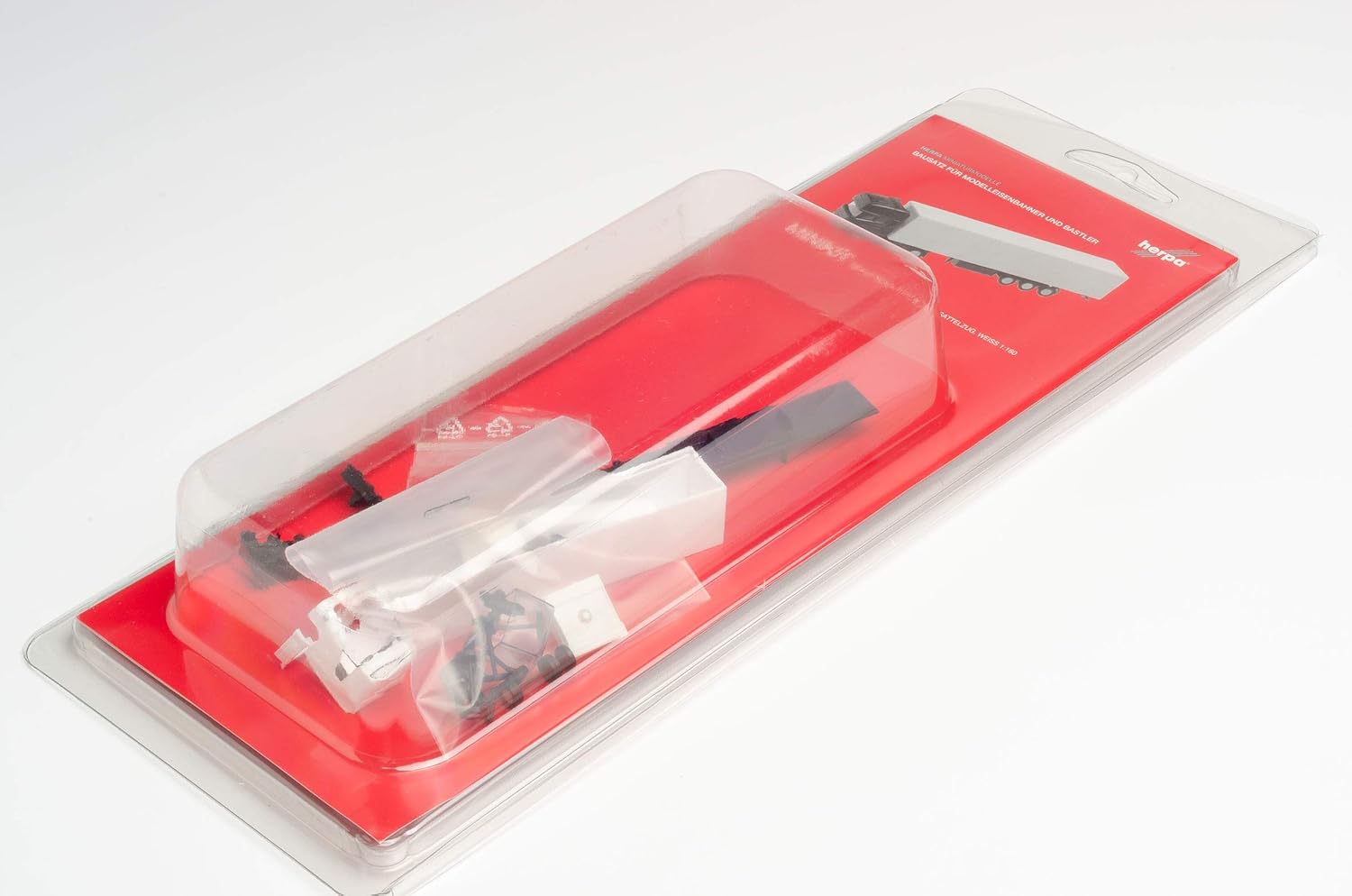 Detalle de Herpa 013802 N Scania R TL Koffer-Sattelzug – Minikit, Weiß
