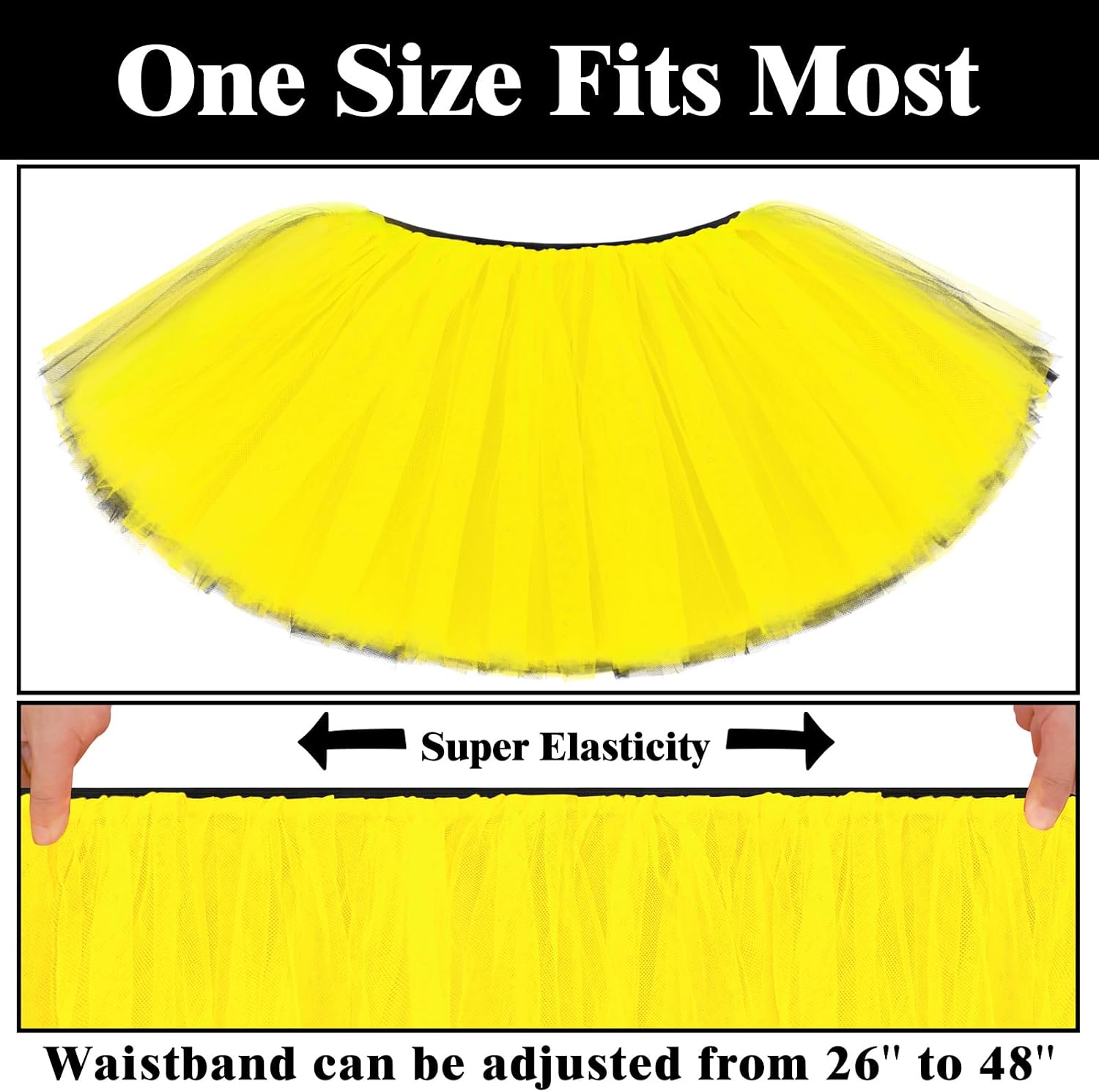 Thumbnail 4 de Sarfel SAF115FZA000SN Women's Tutu Skirt, 5-Layer Tulle, Stretch Waistband