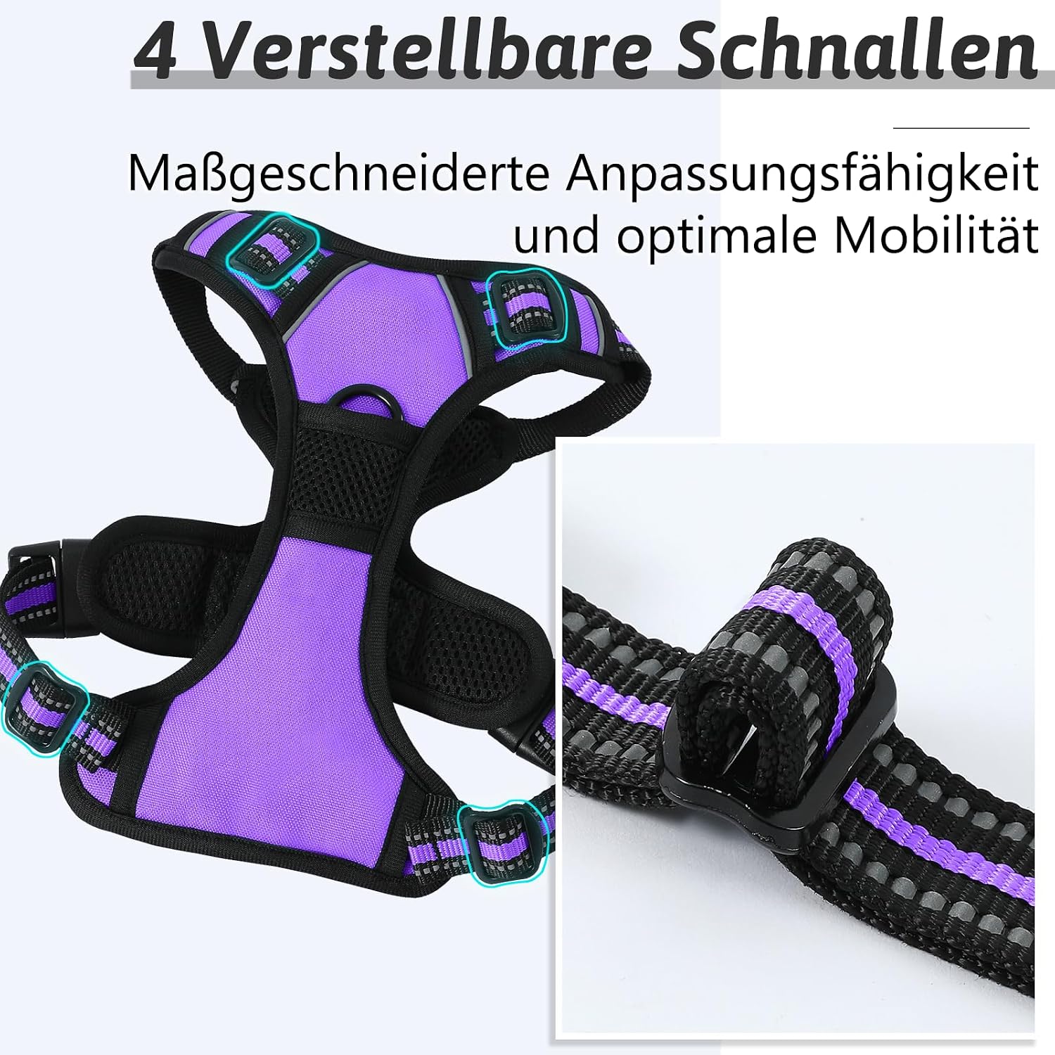 Detalle 1 de Demigreat Hundegeschirr Größe M anti Zug