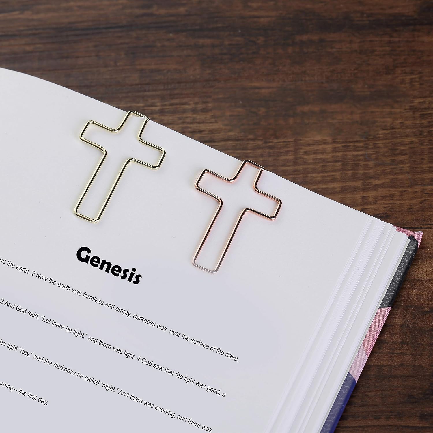 Detalle 2 de Mr. Pen Cross Paper Clips, 35-Pack Stainless Steel in Gold and Rose Gold