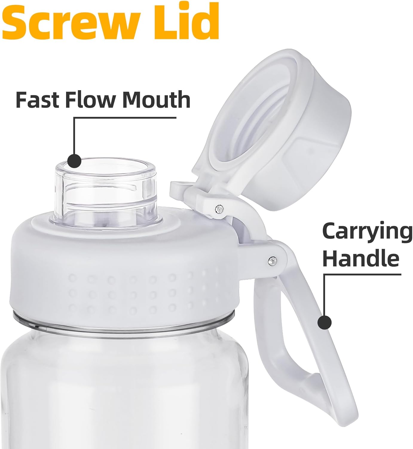 Thumbnail 1 de OLDLEY 1L BPA-free Tritan water bottle with screw lid and carry loop (clear)