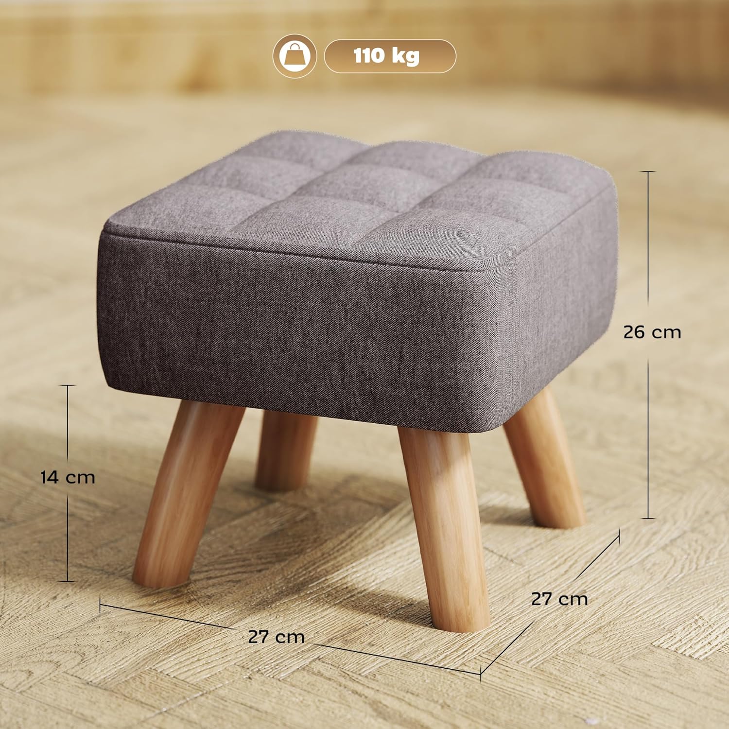 Detalle de HOMCOM repose-pieds 27 x 27 x 26 cm