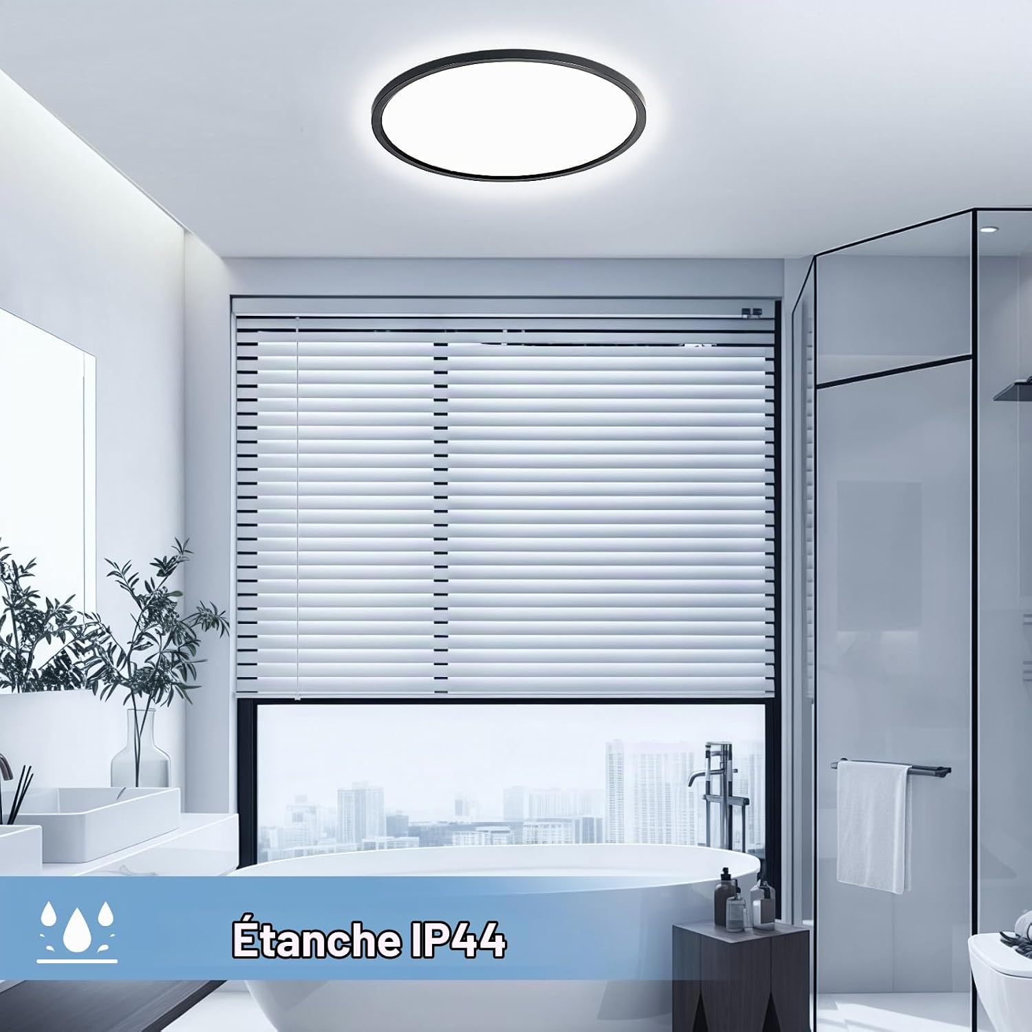 Detalle de EASY EAGLE 40CMYXCFG ronde LED-plafondlamp 40 cm, 6500 K, zwart