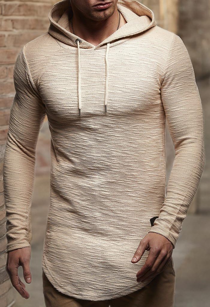 Detalle 2 de Leif Nelson Felpa con Cappuccio Uomo LN-6300: stile pulito, comfort quotidiano