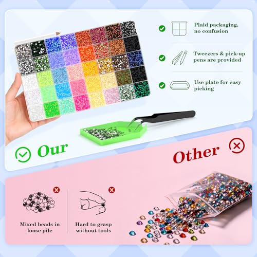 Thumbnail 4 de Kimsky 40000 PCS Bedazzler Kit – 40 Farben Strasssteine für Nägel