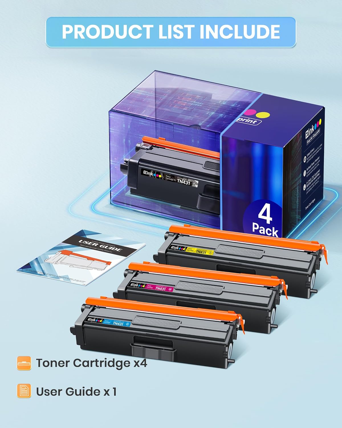 Detalle de E-Z Ink Compatible Toner Cartridges TN431