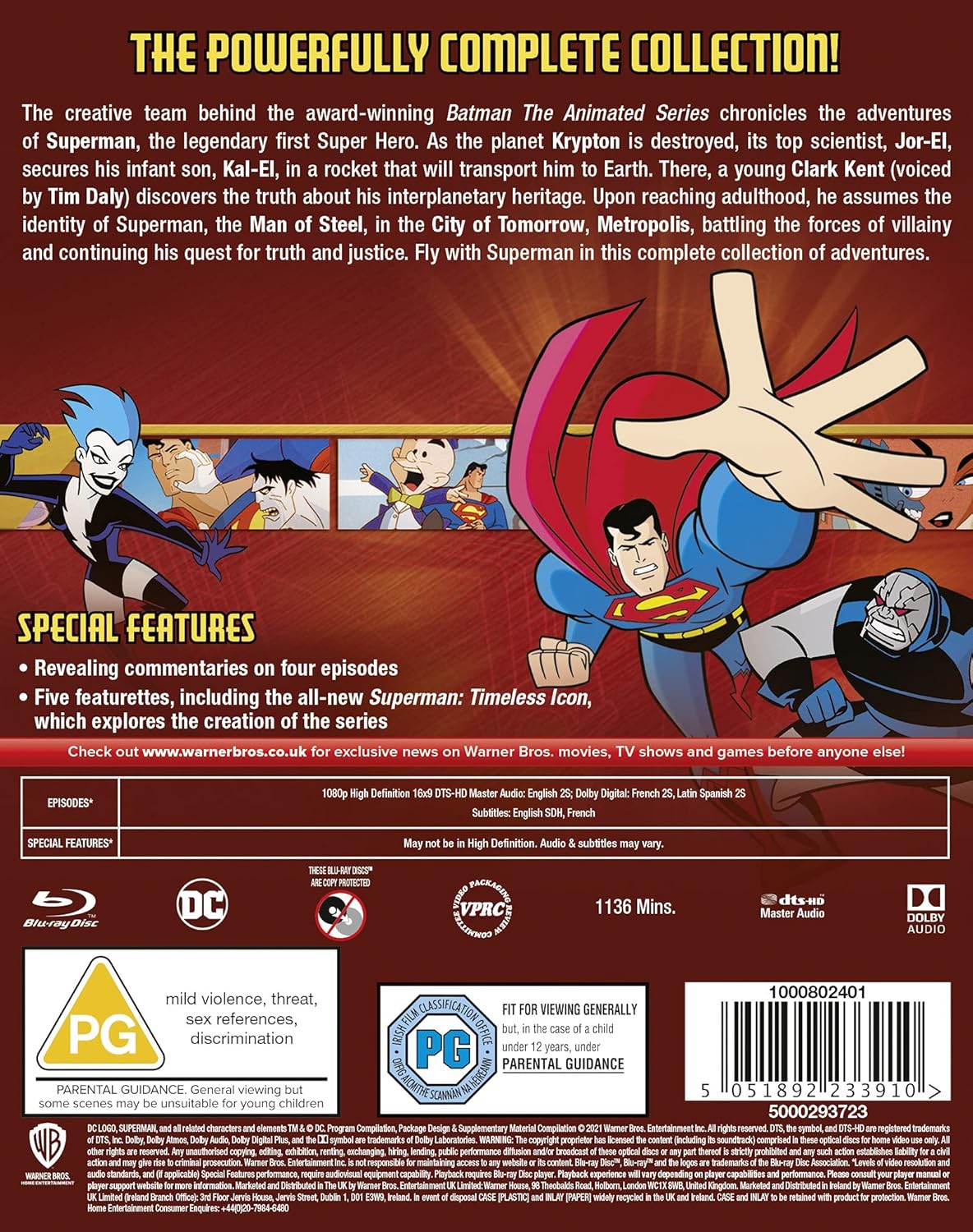 Thumbnail 2 de Warner Bros Superman: The Animated Series (1996) Blu-ray — Region Free