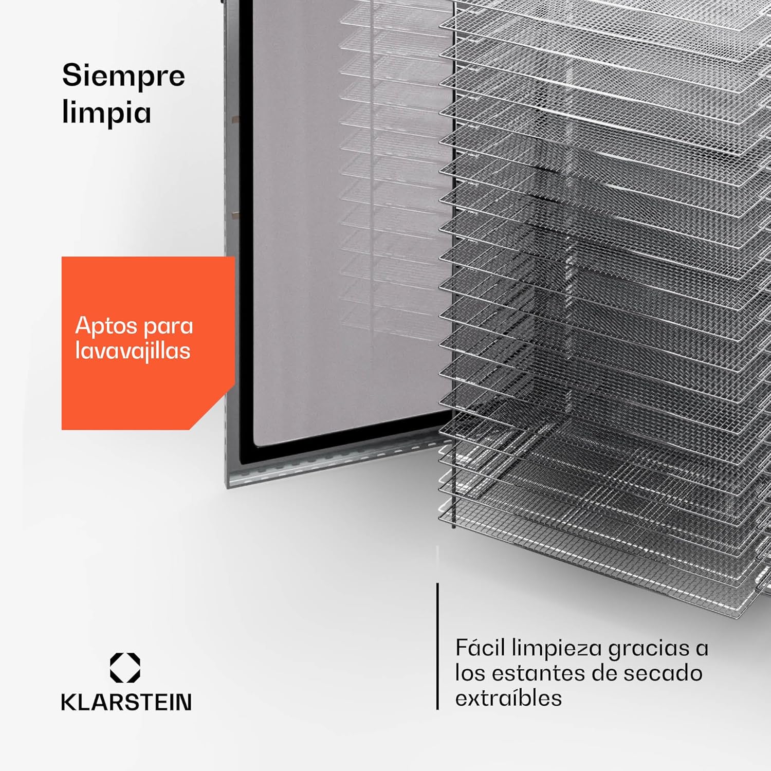 Thumbnail 7 de Klarstein Deshidratador de Alimentos 🍎 2000W, 20 Rejillas, Táctil