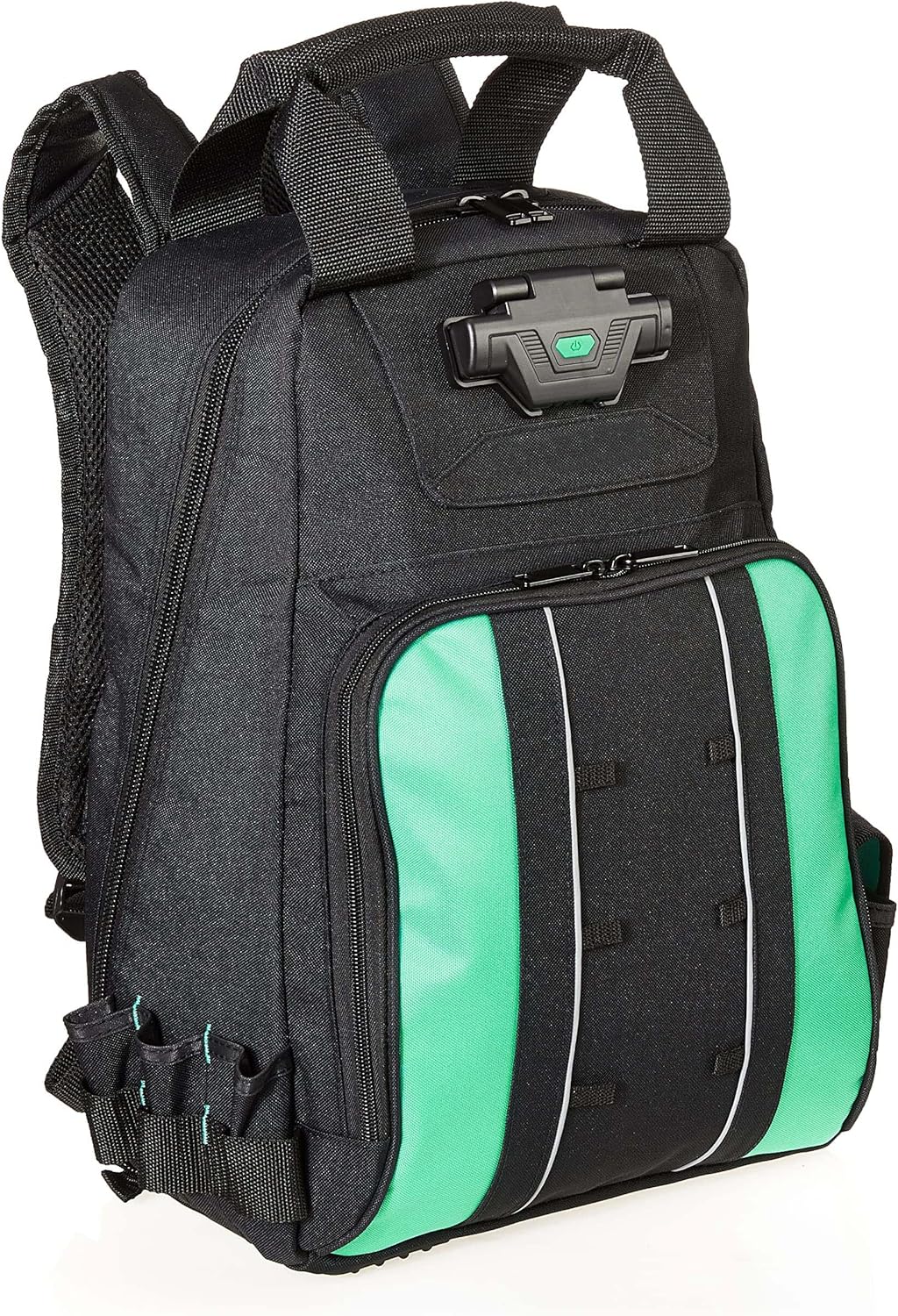 Amazon Basics sac à dos pour outils avec éclairage, 55 poches – noir