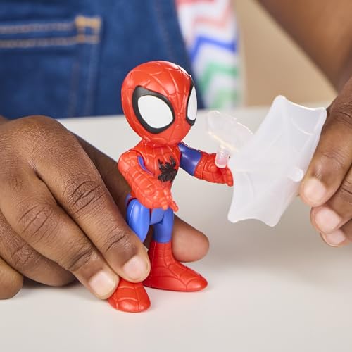 Detalle de Hasbro Marvel Spidey e i suoi fantastici amici: macchina giocattolo Spidey e Web-Crawler con action figure da 7,6 cm