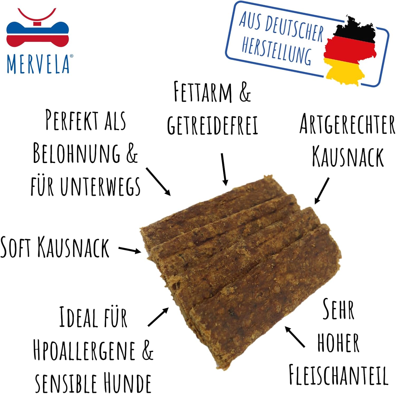 Thumbnail 2 de MERVELA Pferd Fleischstreifen 500 g