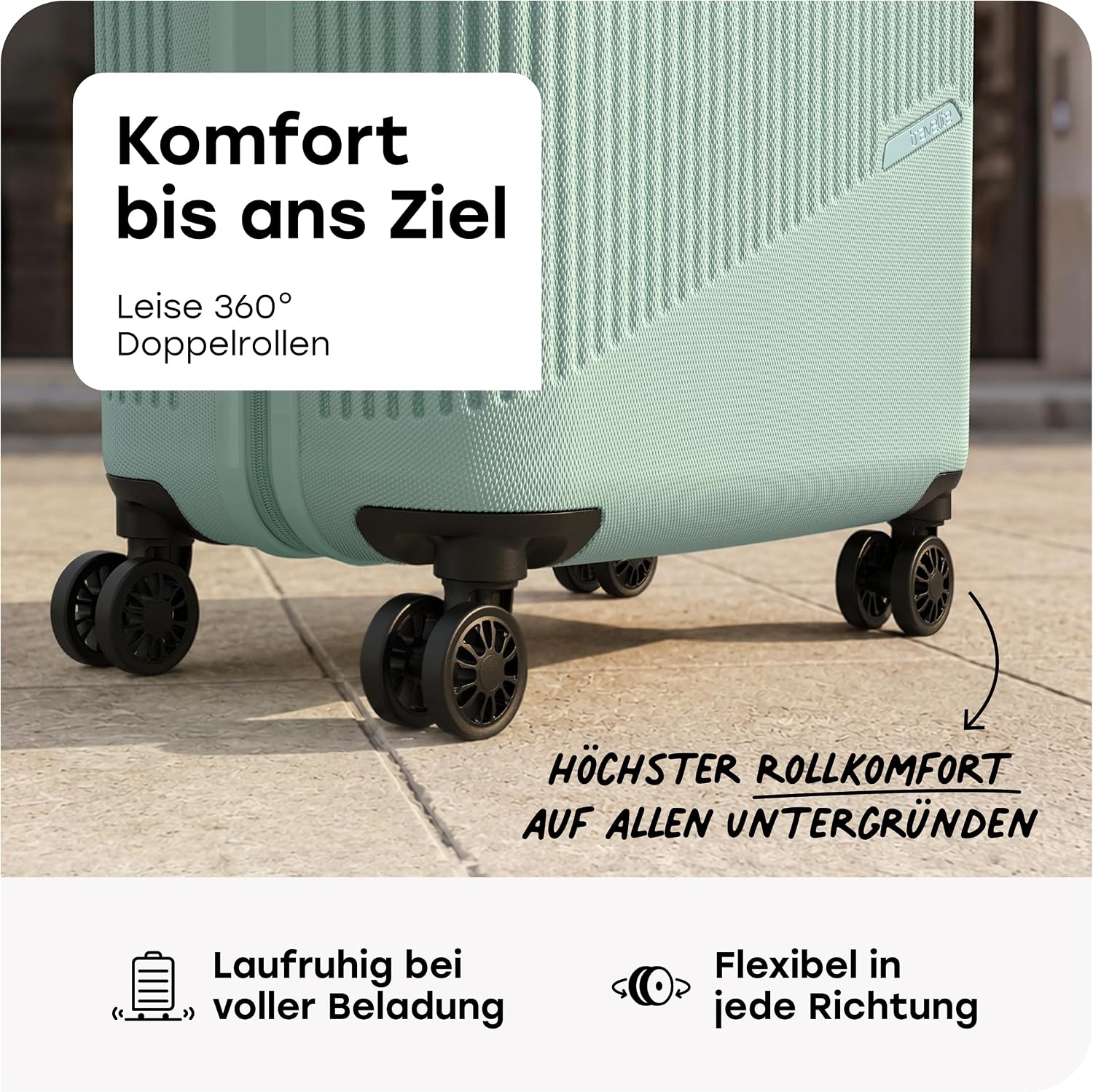 Detalle de Travelite Koffer Bali Größe M – 65 L, 67 cm, leicht & robust