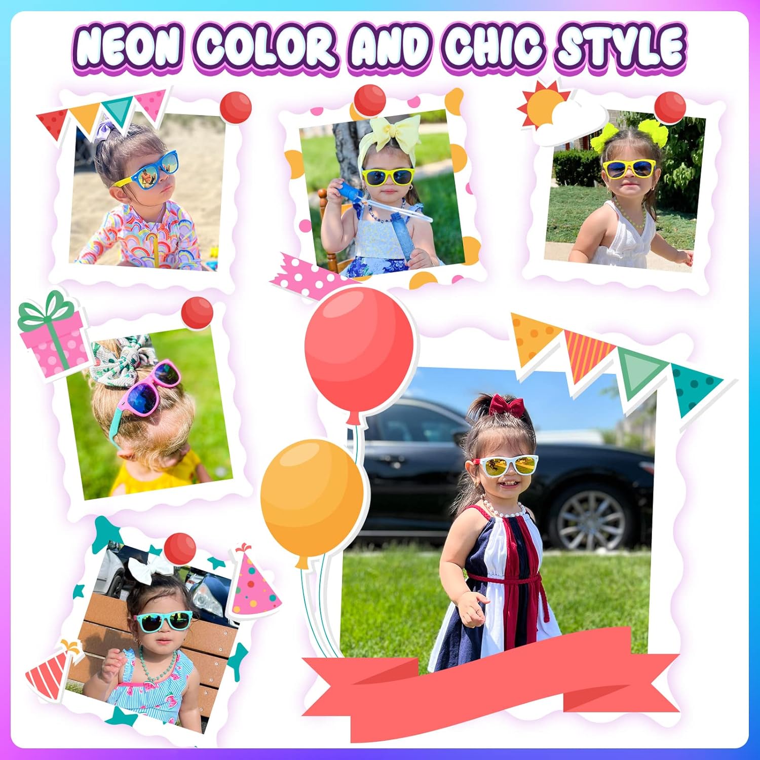 Thumbnail 1 de GINMIC Kids Sunglasses 12 Pack UV400