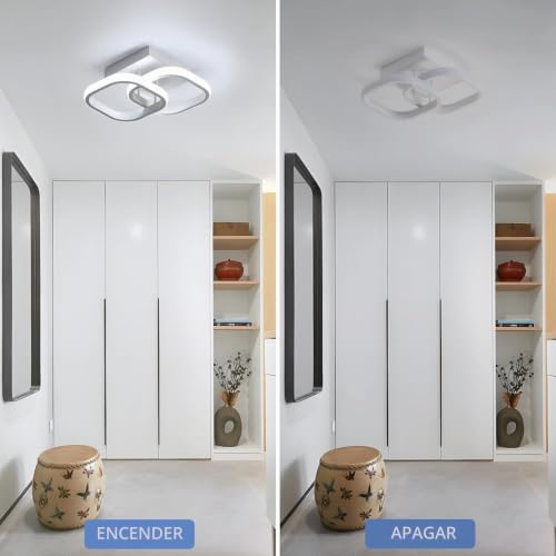 Thumbnail 4 de Osairous Plafón LED para Techo 22W 2550LM – Luz fría 6500K, diseño cuadrado moderno para dormitorio, baño y pasillo