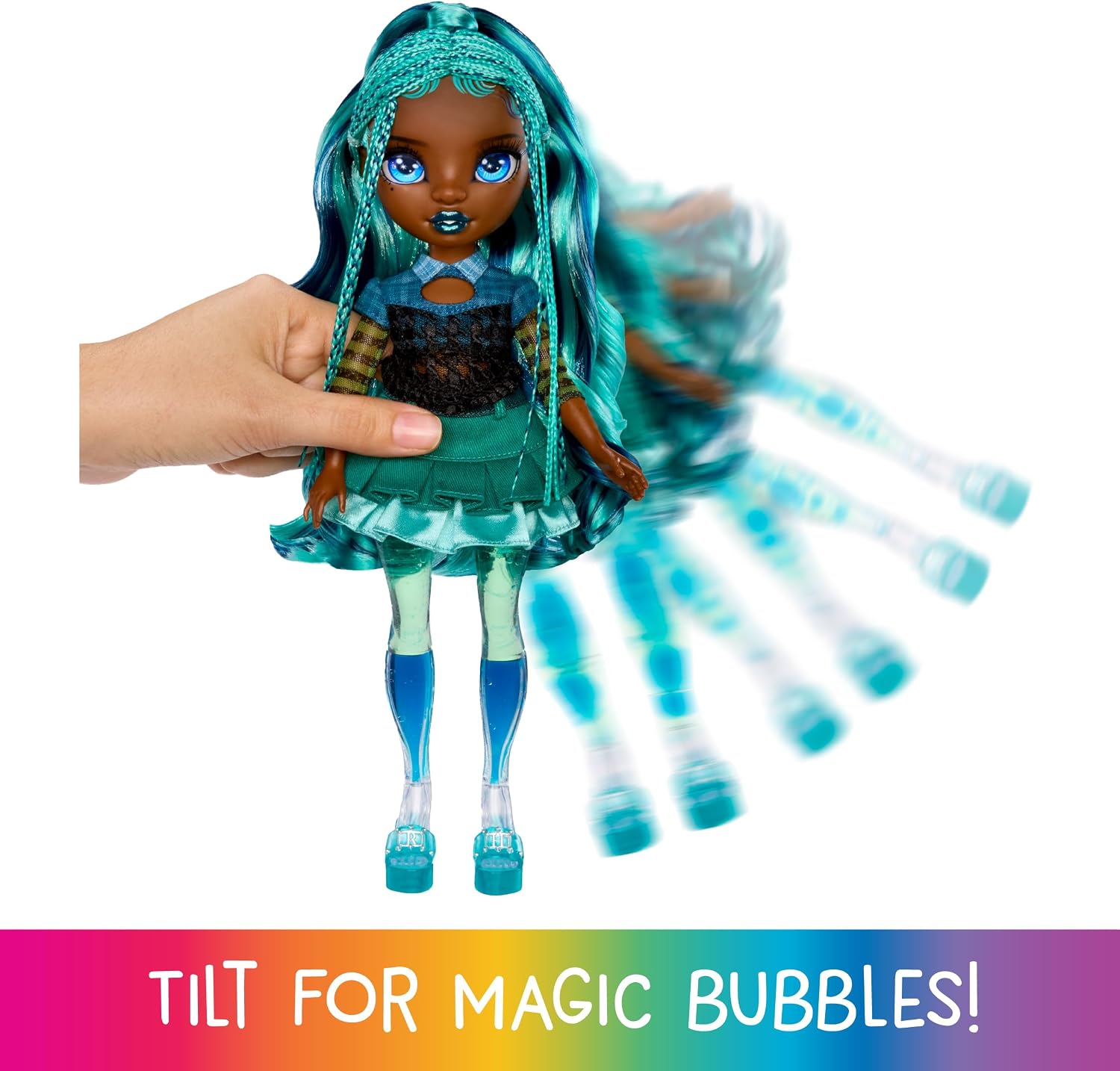 Detalle de RAINBOW HIGH Sparkle & Shine Doll Misty – Poupée 28 cm avec Bulles magiques et accessoires