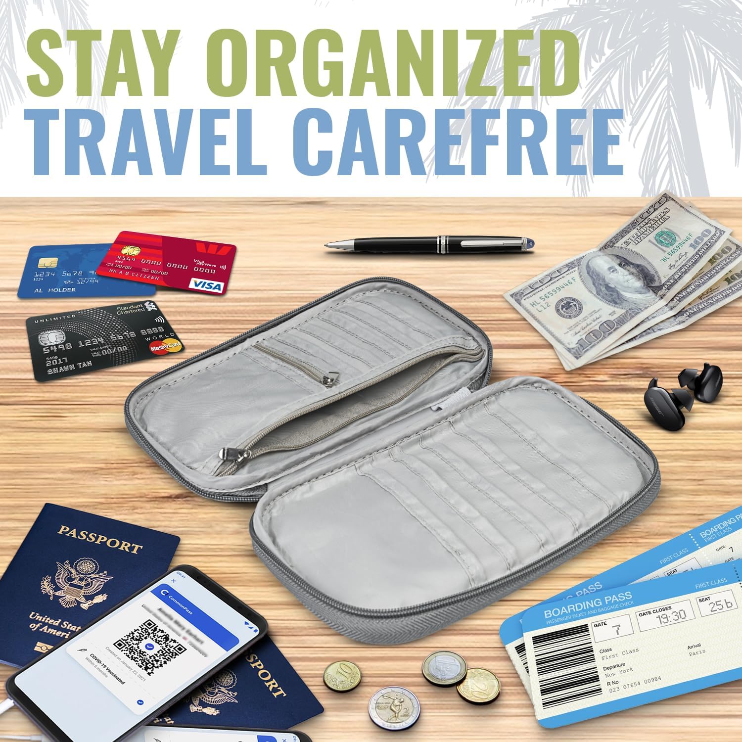Thumbnail 4 de Family passport holder RFID wallet 13x22.5cm