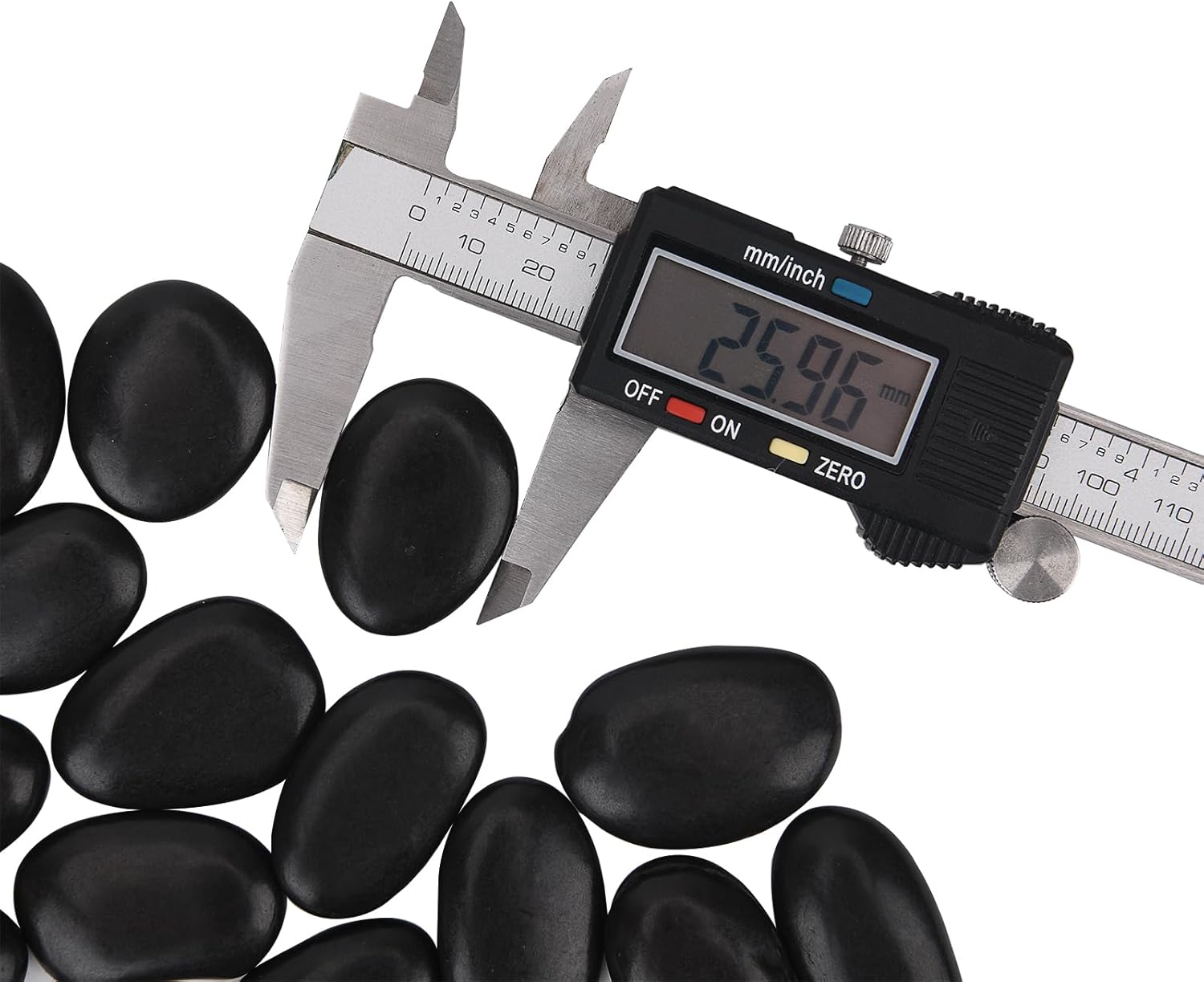 Thumbnail 1 de Hisredsun 2.1lb polished black river pebbles for garden