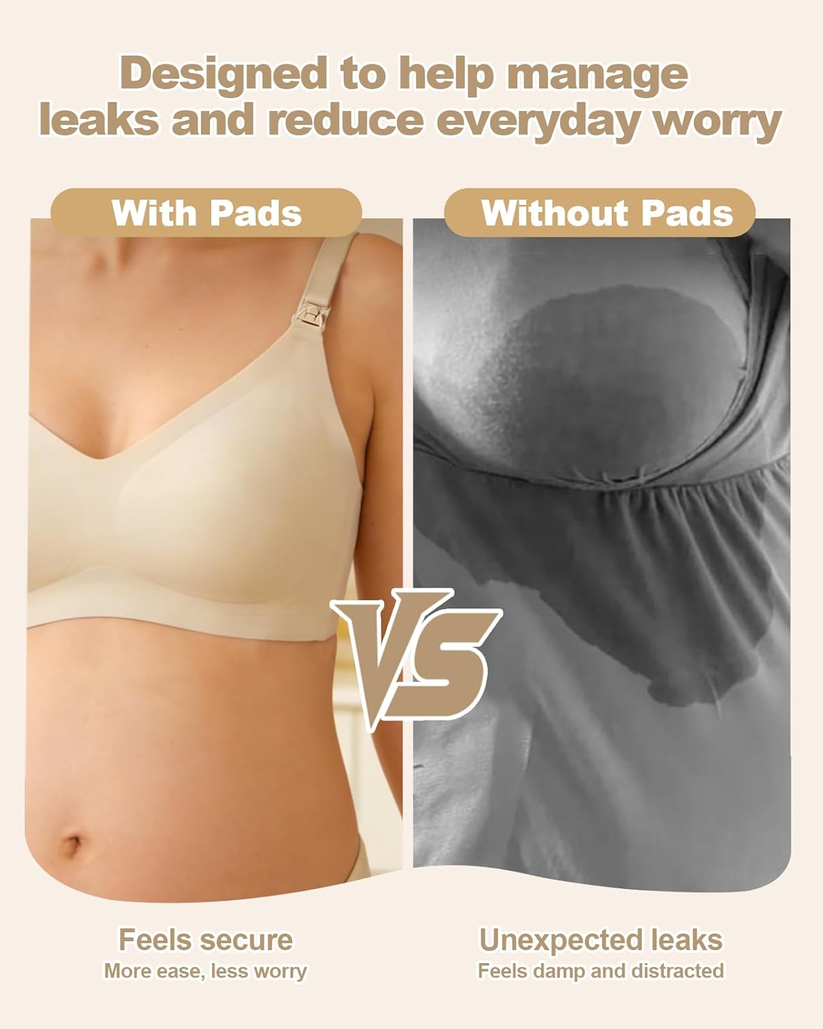 Thumbnail 4 de Oiomniv Organic Reusable Nursing Pads (14 Pack) – 4.7 Inch Washable Breast Pads with Bags