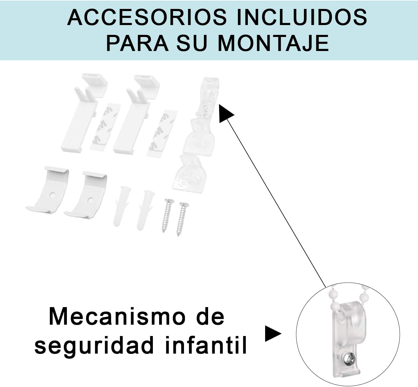 Thumbnail 4 de Mercury Textil Estor Noche y Día 60x180 Blanco