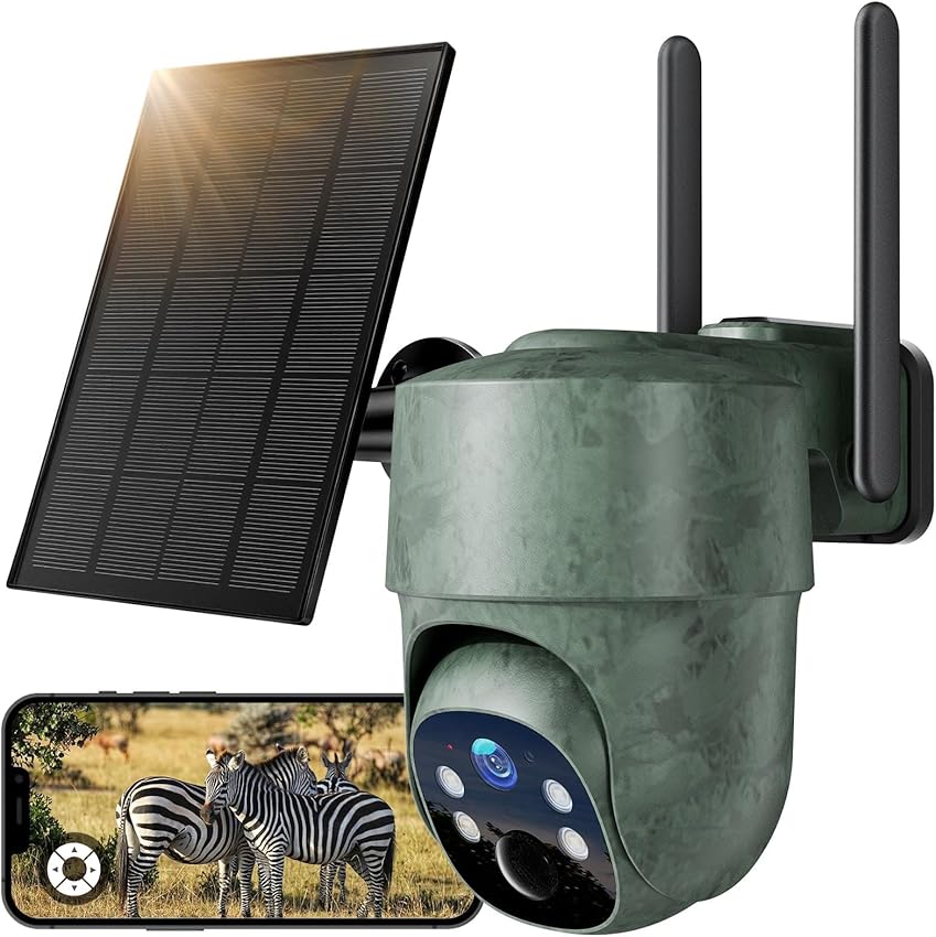 Detalle de WOLFANG 2.5K UHD Cámara caza solar PTZ 360°