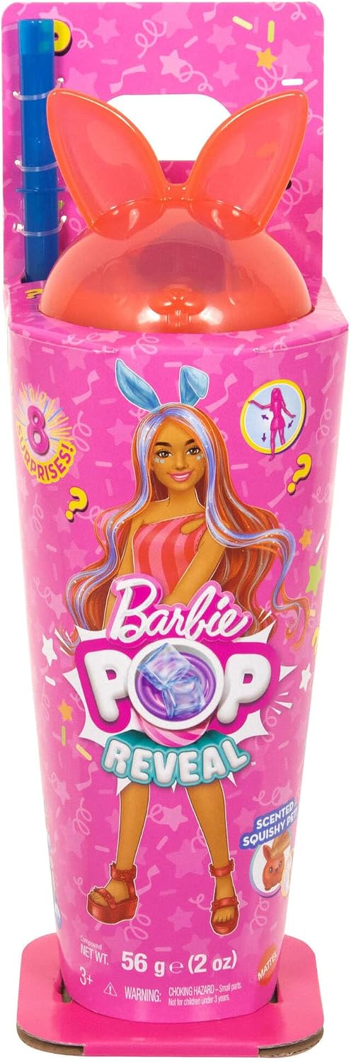 Detalle 2 de Barbie Pop Reveal Batidos Dulce Gatito 🐱 Incluye 8 Sorpresas